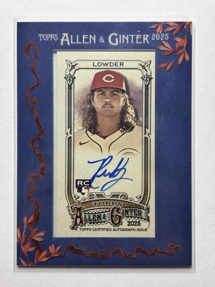 2025 Allen & Ginter RHETT LOWDER RC Rookie Framed Mini Auto Blue /99 #MA-RL - Image 1 of 2