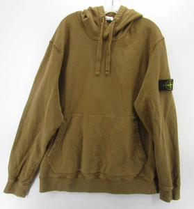 Stone Island Sweatshirt Men XXXL Brown Pullover Hoodie Heavyweight Compass Badge - Picture 1 of 15