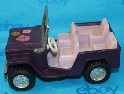 Vintage Buddy L Purple Jeep Flowers Pressed Steel Toy - Image 1 of 4