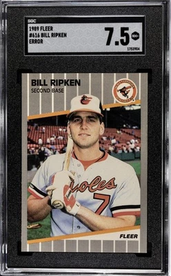 1989 Fleer #616 Bill Ripken FF Error Rick Face SGC 7.5 NM+ Orioles Iconic Card - Image 1 of 2