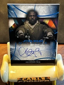 AHMED BEST come Kelleran Beq 2024 Star Wars capolavoro /99 AUTO BLU #A-AB - Foto 1 di 6