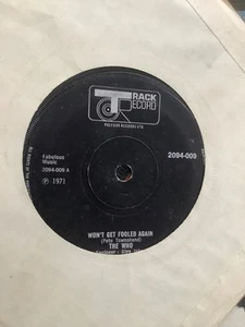The Who. Won’t get fooled again. 7” vinyl. 1971. Track record - Picture 1 of 5