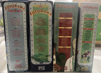 Futurama Season 1,2,3and 4 TV Series Box Set DVD Region 4 Complete Set. - Image 1 of 4