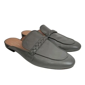 Linea Paolo AMY Braided Keeper Slip On Mules Gray Leather Size 9.5 - Picture 1 of 8