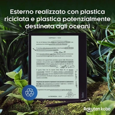 Rakuten Kobo Elipsa 2E lettore e-book reader Touch screen 32 GB Wi-Fi Nero - Immagine 1 di 4