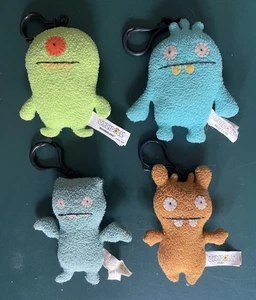 Uglydoll Lot 4 Clip Plush 4" Keychain 2002+ Ice Bat Deer Babo’s Bird Winkolina - Picture 1 of 14