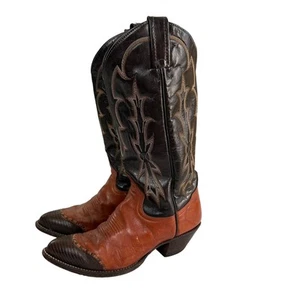 Tony Lama Damen Gr. 4,5 Vintage Western Cowboy Cowgirl Stiefel Eidechsenkappe #6951 - Bild 1 von 11