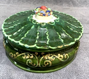 Vintage Brayton Laguna  Glazed Covered Candy Trinket Dish  MCM MADE CA. MINT - Picture 1 of 4