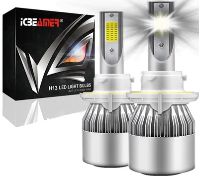 H13 9008 COB LED авто дальнего/ближнего света лампа ксенон белый заменить HID / галоген E24 - Изображение 1 из 4