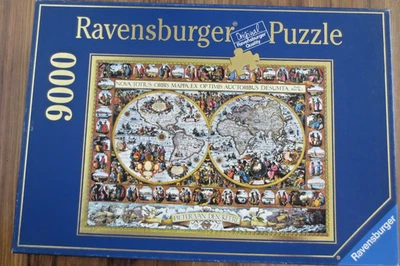 9000 Pc RAVENSBURGER Big World Map 1611 Puzzle Van Den Keere 6'x5' NEW - Image 1 of 4