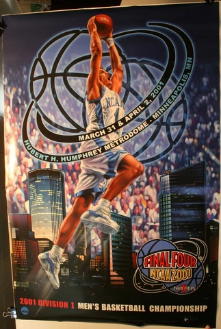 2001 NCAA Final Four Duke Blue Devils Champions 24 x 36" Poster NCAA Basketball Cover