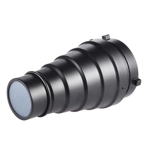 Conical Snoot with Honeycomb Grid 5pcs Color Filter for Studio Strobe Flash D8A3 - Picture 1 of 10