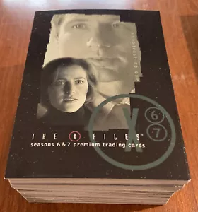 2001 X FILES Seasons 6 & 7 Complete 90 Card Set Gillian ANDERSON David DUCHOVNY - Picture 1 of 3