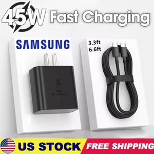Chargeur Mural Véritable Samsung 25W 45W USB-C Super Rapide pour S20+ S22 S23 S24 S25✅ - Photo 1 sur 26