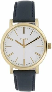 Timex TW2P63400 Originals Modern Women's Watch Dark Blue Leather Watch - Picture 1 of 4