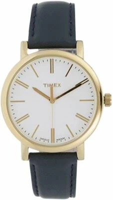 Reloj Timex TW2P63400 Original Moderno Para Mujer Cuero Azul Oscuro Foto 1 de 4