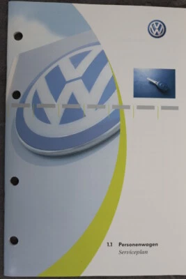 VW PKW - Serviceplan "Oktober. 2000" Ohne Einträge - Serviceheft - Wartungsheft - Bild 1 von 4