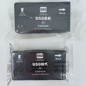 HP 950 XL Ink Lot of 2 cartridges Hewlett Packard Printer Ink Generic - Picture 1 of 1
