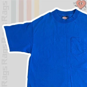 90s VTG DICKIES USA MADE Single Stitch Pocket T Shirt L Work Mechanic Grunge - Picture 1 of 8