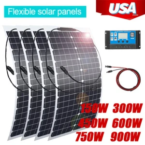 150W 300W 450W 600W 900W Flexible Solar Panel with 40A MPPT Charge Controller - Picture 1 of 19