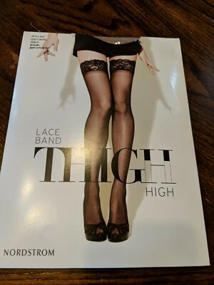 Banda de encaje Nordstrom hasta el muslo beige claro talla B NUEVA (j) Foto 1 de 4