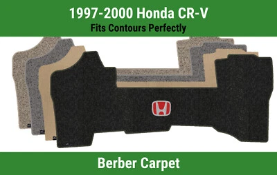 Alfombra delantera Lloyd Berber para Honda CR-V 97-00 con logotipo Honda H rojo sobre negro Foto 1 de 4