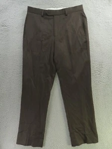 Brooks Brothers Pants Mens 32x29 Brown Flat Front Straight Leg Wool Madison - Picture 1 of 10
