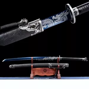 1095 High Carbon Steel Handmade Chinese Dao 绣春刀 Battle Ready Sharp Blue Blade. - Picture 1 of 12