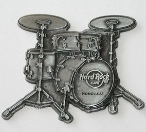 Hard Rock Café Honolulu Hawaii Música Batería Set Refrigerador Nevera IMÁN - Imagen 1 de 2