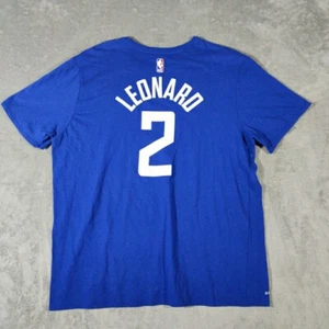 Nike Camicia Uomo XXL Blu Los Angeles Clippers Kawhi Leonard Dri Fit Abbigliamento Sportivo - Foto 1 di 9