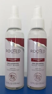 Rooted Rituals Ginger Root and Mint Pre Shampoo Root Rinse 5.7 fl oz 2 bottles - Picture 1 of 3