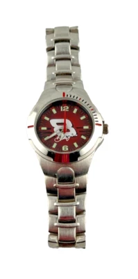 Dale Earhart Jr. #8 Nascar Silver Ladies  Watch - Red Dial, Round - Image 1 of 3