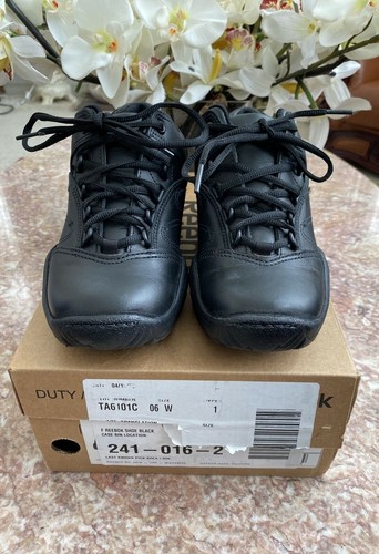 Nuove scarpe Oxford Reebok CP810 da donna Postal Express in pelle nera taglia 6W $179