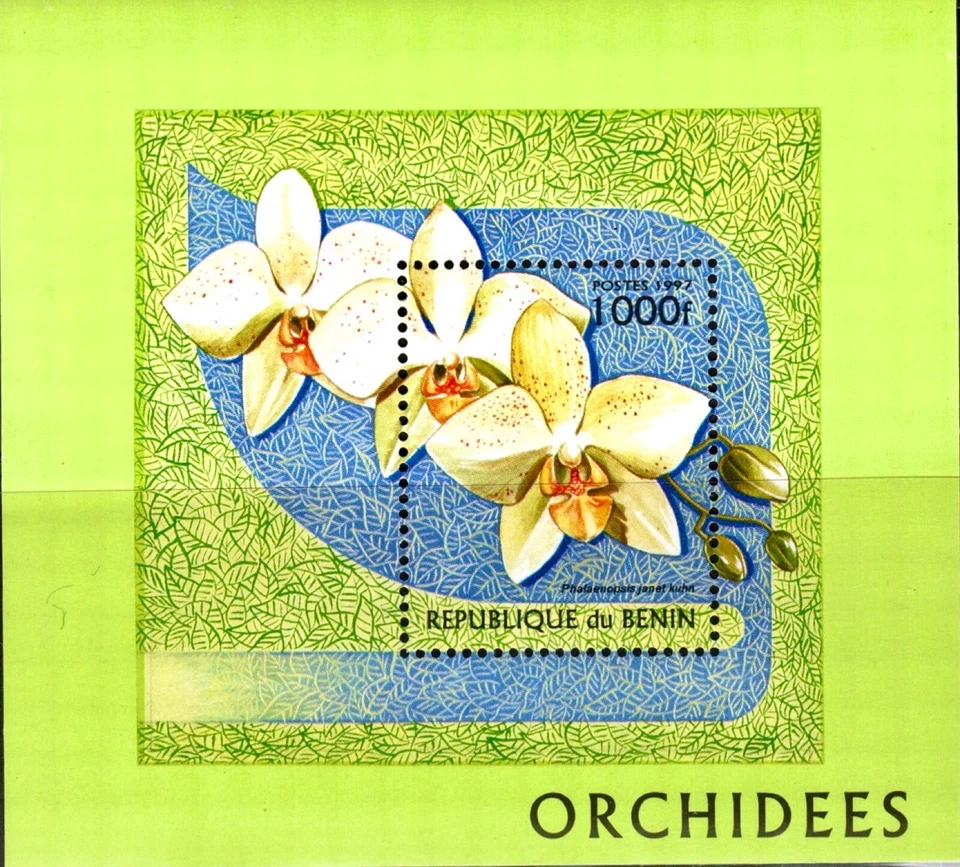 Benin #YTBF33 MNH S/S 1997 Orchids Phalaenopsis Janet Kuhn fuscata [979] - Image 1 of 1