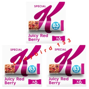 Kellogg's Special Red Berry Cereal Bars - 3 Boxes (18 Bars Total) - Picture 1 of 1
