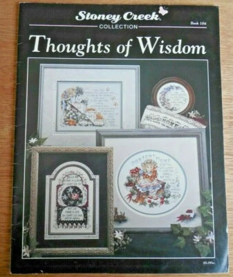 NEW Stoney Creek Cross Stitch Booklet #104  "Thoughts of Wisdom"  - Image 1 of 4
