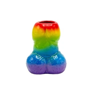 Vidrio de tiro de cerámica Rainbow Penis | 3 oz - Imagen 1 de 2