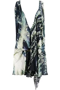 BALMAIN DRAPED PRINTED JERSEY MINI DRESS FR 36 UK 8 - Picture 1 of 9