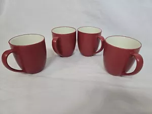 Juego de 4 tazas de café Noritake gres 8045 COLORWAVE rojo frambuesa - Imagen 1 de 3