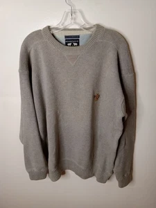 Vintage Woods & Gray Herren L OAT Baumwolle Pullover Sweater mit gesticktem Wappen - Bild 1 von 7