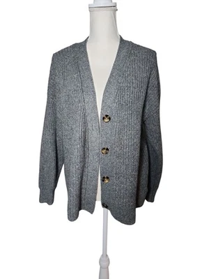 Cárdigan tejido gris cachemir con botones talla grande Cupcakes y cachemir Foto 1 de 4