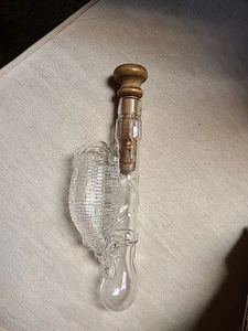 Clear Glass Flask , prob. 19th C. 8.5” Candy Container - Picture 1 of 5