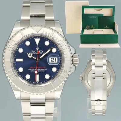 Caja de reloj Rolex Yacht-Master 126622 2023 acero 40 mm platino esfera azul como nueva Foto 1 de 4