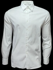 PRADA Herren Designer Luxus Hemd Stretch Slim Fit Weiß Gr.M - Bild 1 von 4