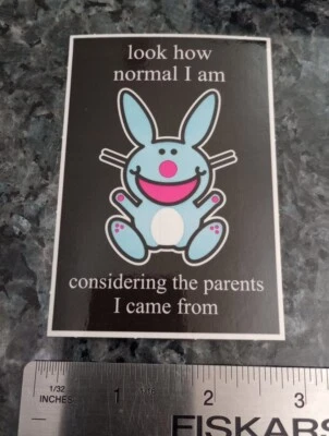 Happy Bunny Sticker Jim Benton Cute Funny Humor Vending Machine Sticker - Image 1 of 2