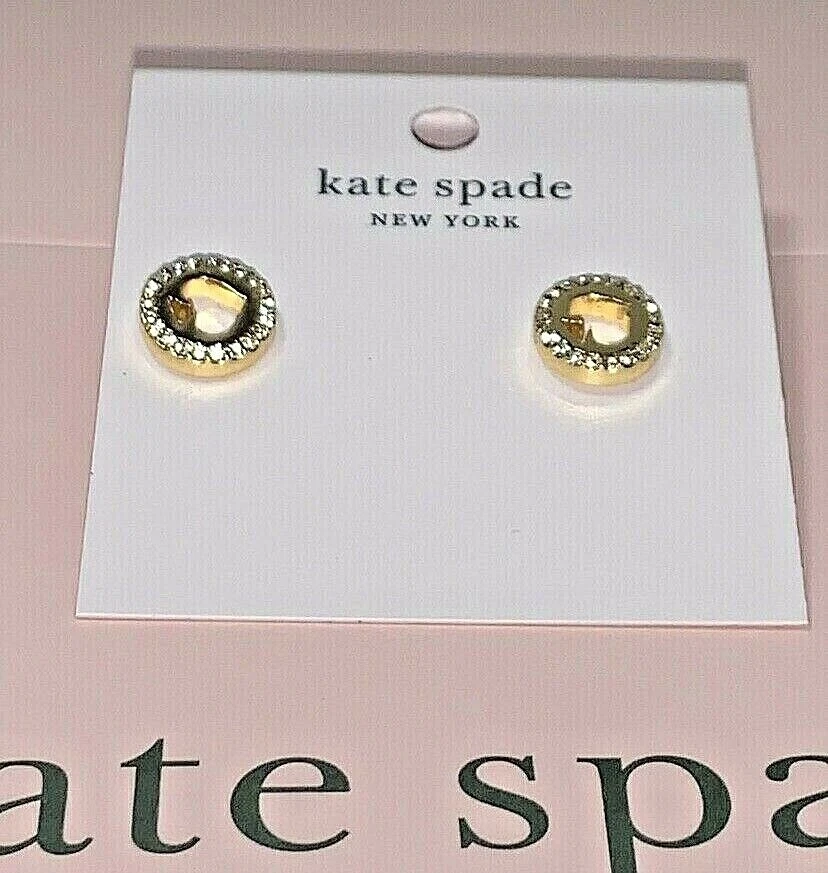 Kate Spade Spot The Spade Pave Halo Spade Stud Earrings O0RU2605