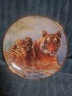 Franklin Mint Collectible Tiger Plate Royal Doultone Fine Bone China W/ Gold Tri