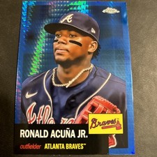 2022 Topps Chrome Platinum Ronald Acuna Jr #250 Braves Blue Prism Refractor