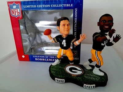 PACKERS BRETT FAVOR AHMAN GREEN LE FOCO LEYENDAS DEL CAMPO BOBBLEMATES BOBBLE Foto 1 de 4