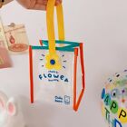 Transparent Jelly Waterproof Lunch Bag Cartoon Flower Colorful Handle Handbag